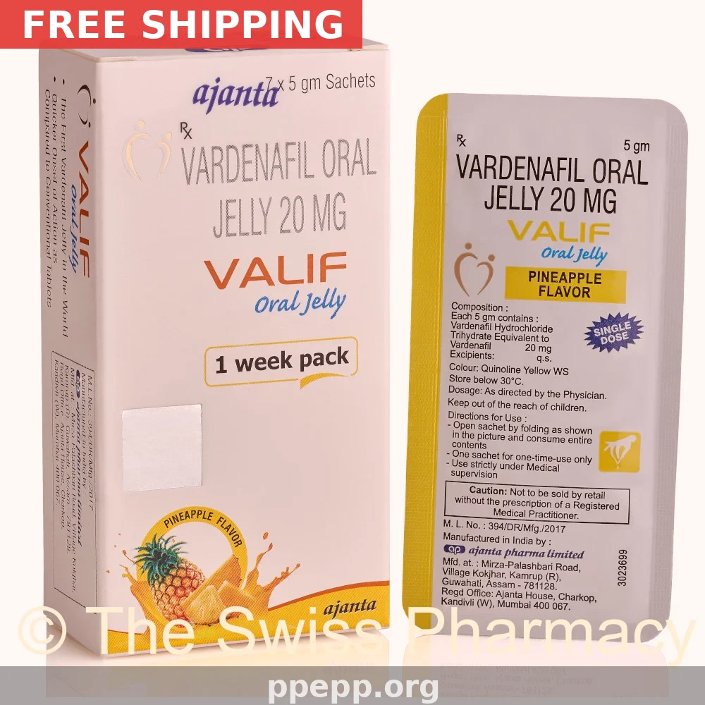 Generic Levitra Oral Jelly (Vardenafil) 20mg — Erectile Dysfunction — Lowest Price From $3.89