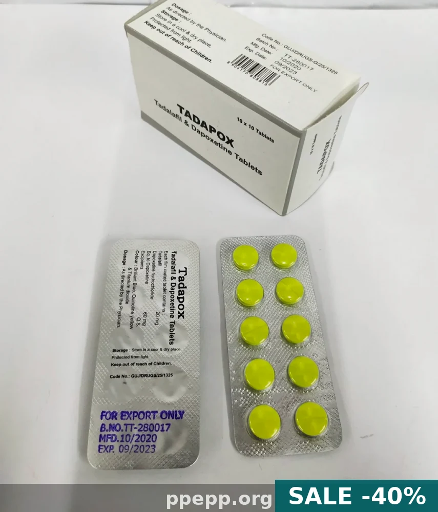 Get Tadapox 20/60mg Online | Tadalafil Prescribed & Delivered From $1.70