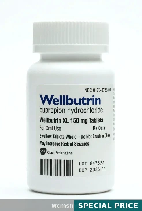 Buy Wellbutrin 300mg 4 Tablets Online in USA — Bupropion From $0.71