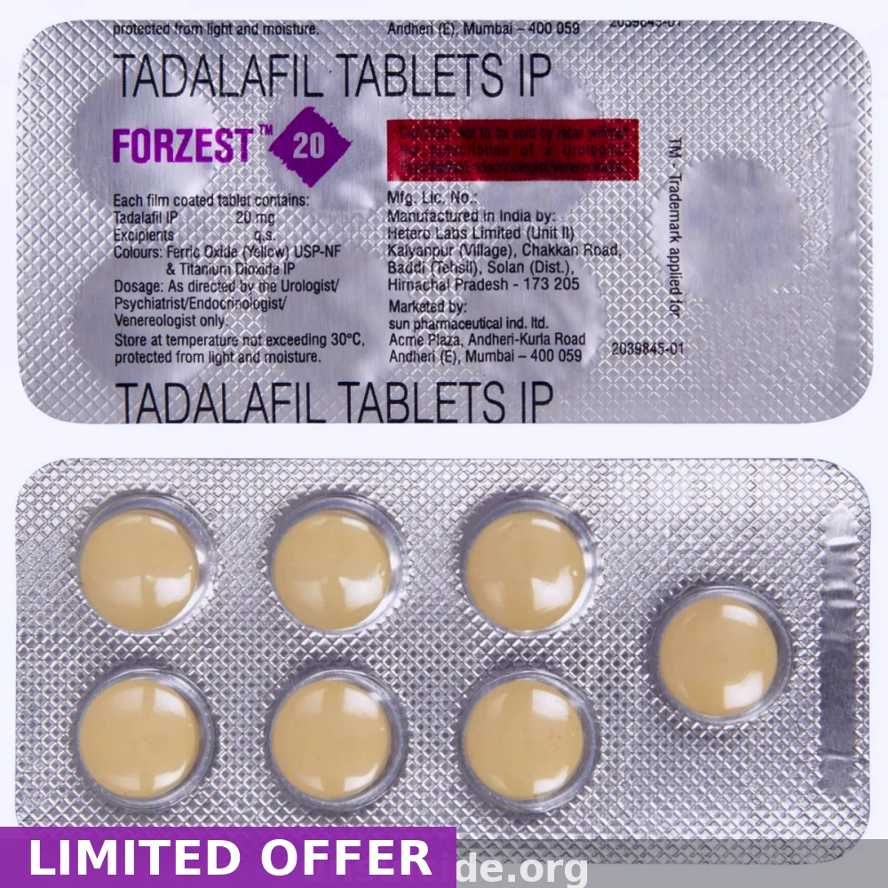 Order Forzest 20mg Online | Tadalafil Without Prescription From $3.40