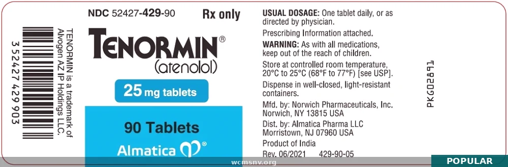 Tenormin 100mg Price — Buy Generic Atenolol Online From $0.36 Per Pill