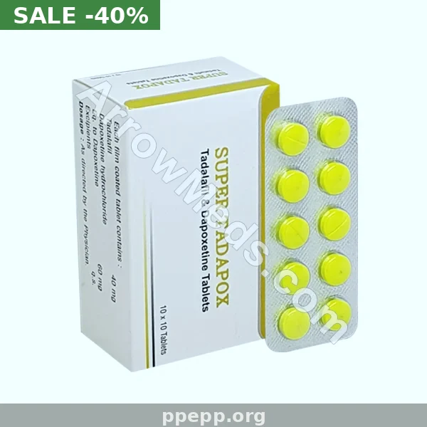 Tadalafil/dapoxetine (Super Tadapox) 40/60mg 10 Tablets — Buy Online From $1.56 Per Pill